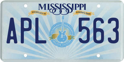 MS license plate APL563