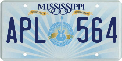 MS license plate APL564