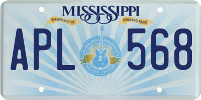 MS license plate APL568