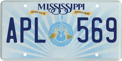 MS license plate APL569