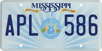 MS license plate APL586