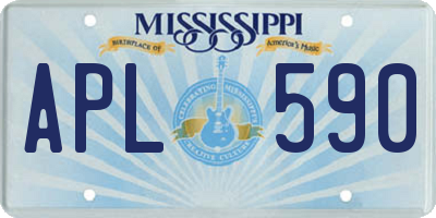 MS license plate APL590