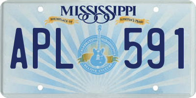 MS license plate APL591