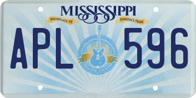 MS license plate APL596