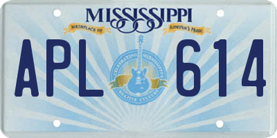 MS license plate APL614
