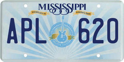 MS license plate APL620