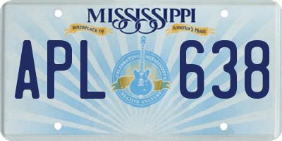 MS license plate APL638