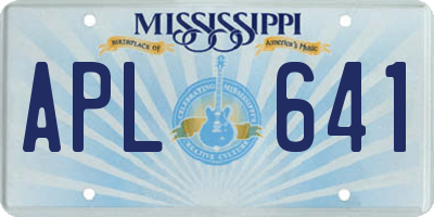 MS license plate APL641