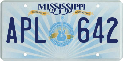 MS license plate APL642