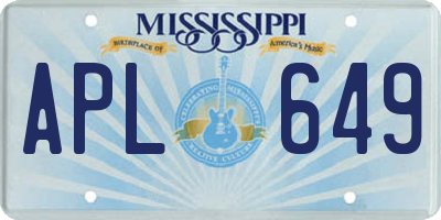 MS license plate APL649