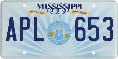MS license plate APL653
