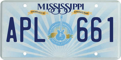 MS license plate APL661