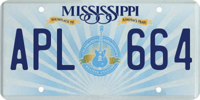 MS license plate APL664