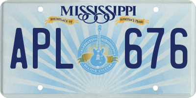 MS license plate APL676