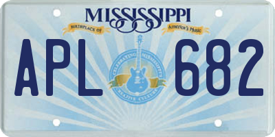 MS license plate APL682