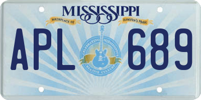 MS license plate APL689