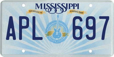 MS license plate APL697