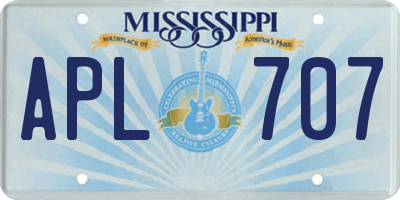 MS license plate APL707