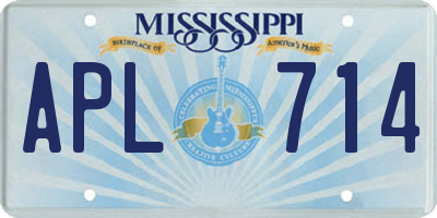 MS license plate APL714