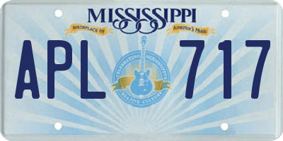 MS license plate APL717