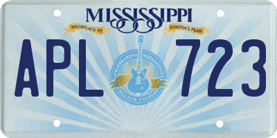 MS license plate APL723