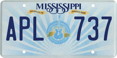 MS license plate APL737