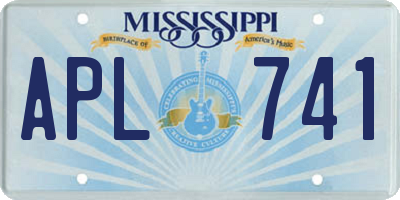 MS license plate APL741