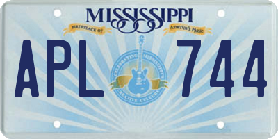 MS license plate APL744