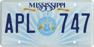 MS license plate APL747