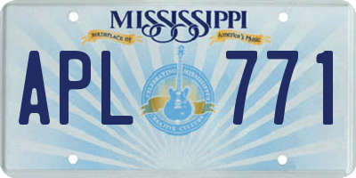 MS license plate APL771