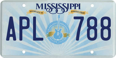 MS license plate APL788