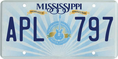 MS license plate APL797