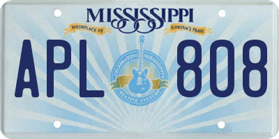 MS license plate APL808