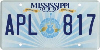 MS license plate APL817