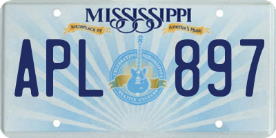 MS license plate APL897