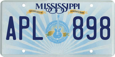 MS license plate APL898