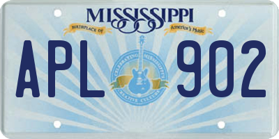 MS license plate APL902