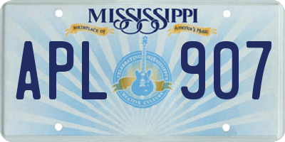 MS license plate APL907