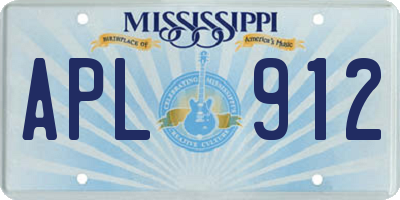 MS license plate APL912