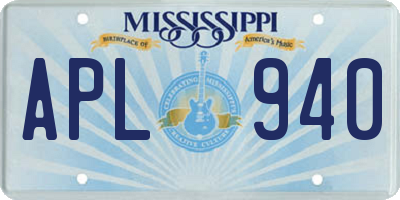 MS license plate APL940