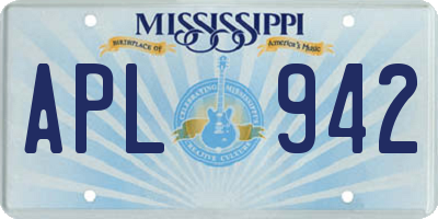 MS license plate APL942