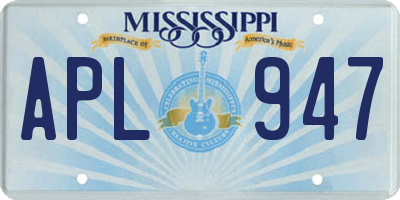 MS license plate APL947