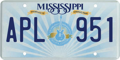 MS license plate APL951