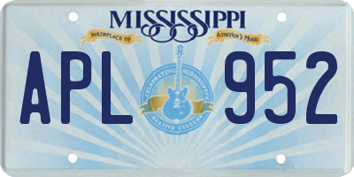 MS license plate APL952