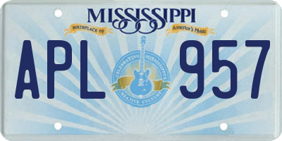 MS license plate APL957