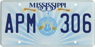 MS license plate APM306