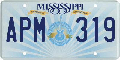 MS license plate APM319