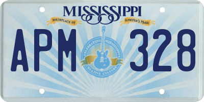 MS license plate APM328