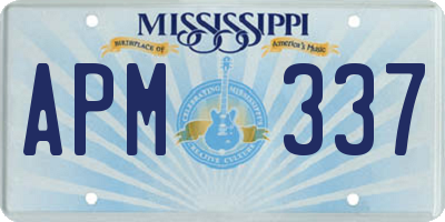 MS license plate APM337