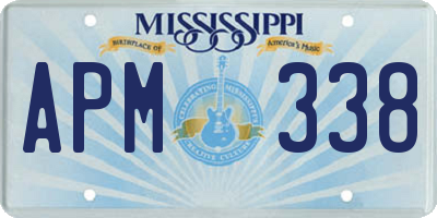 MS license plate APM338